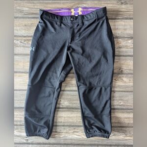 Under Armour baseball softball pants no size tag.  Possibly size youth large